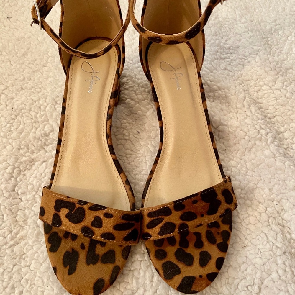 Leopard Print Square Heels